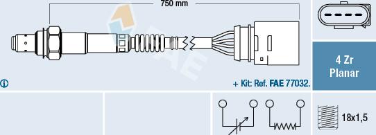 FAE 77909 - Lambda Sensor autospares.lv