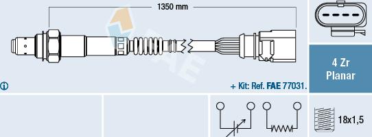 FAE 77904 - Lambda Sensor autospares.lv