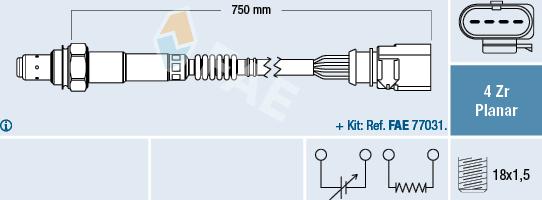 FAE 77910 - Lambda Sensor autospares.lv