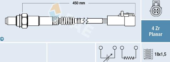 FAE 77447 - Lambda Sensor autospares.lv