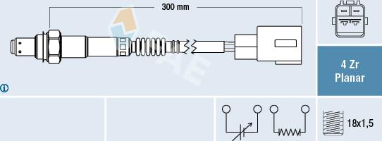 FAE 77454 - Lambda Sensor autospares.lv