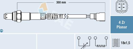 FAE 77455 - Lambda Sensor autospares.lv