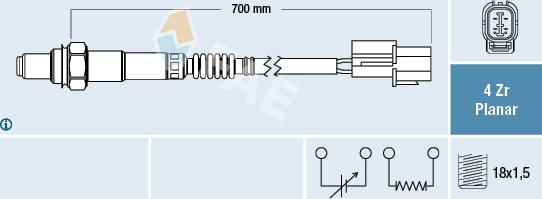 FAE 77450 - Lambda Sensor autospares.lv