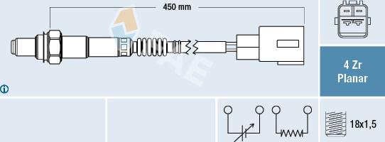 FAE 77457 - Lambda Sensor autospares.lv