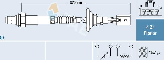 FAE 77416 - Lambda Sensor autospares.lv