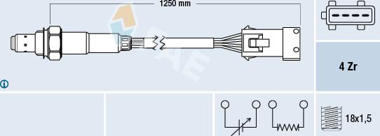 FAE 77434 - Lambda Sensor autospares.lv