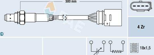 FAE 77435 - Lambda Sensor autospares.lv