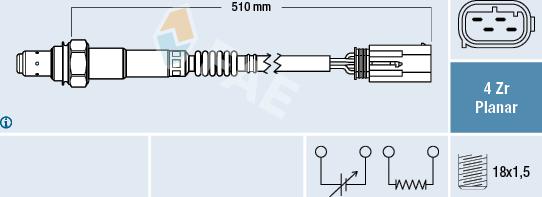 FAE 77428 - Lambda Sensor autospares.lv