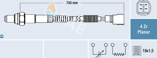 FAE 77423 - Lambda Sensor autospares.lv