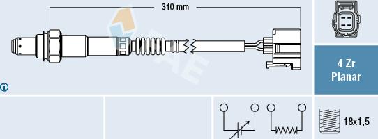 FAE 77427 - Lambda Sensor autospares.lv