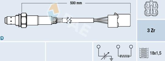 FAE 77479 - Lambda Sensor autospares.lv