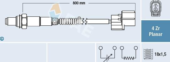 FAE 77599 - Lambda Sensor autospares.lv