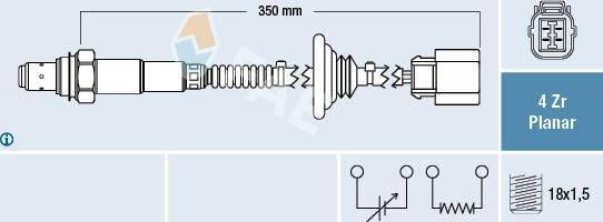 FAE 77596 - Lambda Sensor autospares.lv