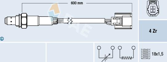 FAE 77593 - Lambda Sensor autospares.lv