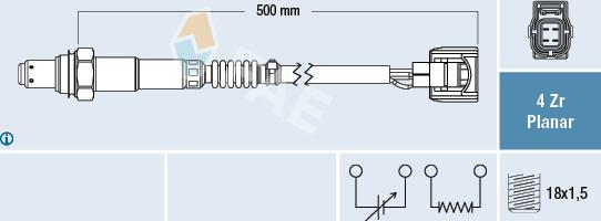 FAE 77505 - Lambda Sensor autospares.lv