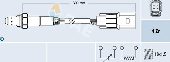 FAE 77502 - Lambda Sensor autospares.lv