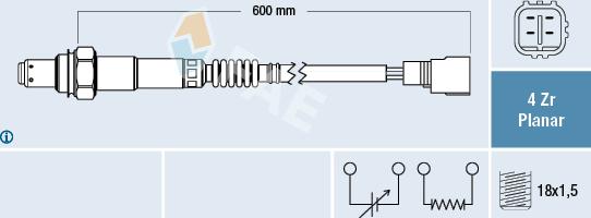 FAE 77515 - Lambda Sensor autospares.lv