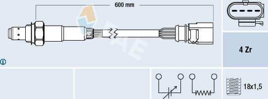 FAE 77510 - Lambda Sensor autospares.lv