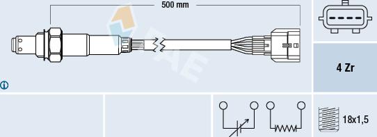 FAE 77582 - Lambda Sensor autospares.lv