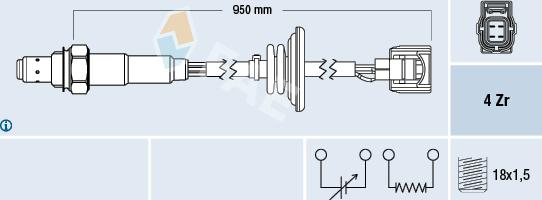 FAE 77520 - Lambda Sensor autospares.lv