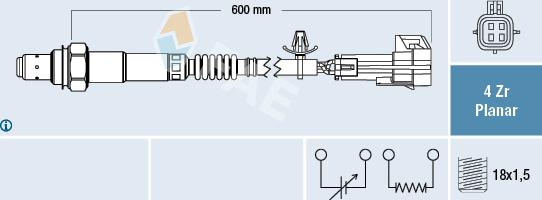 FAE 77576 - Lambda Sensor autospares.lv