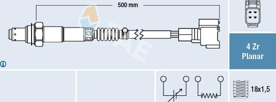 FAE 77603 - Lambda Sensor autospares.lv