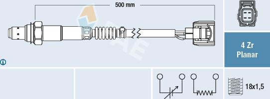 FAE 77617 - Lambda Sensor autospares.lv