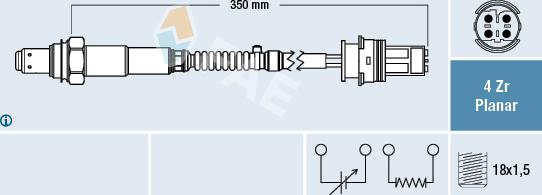 FAE 77632 - Lambda Sensor autospares.lv