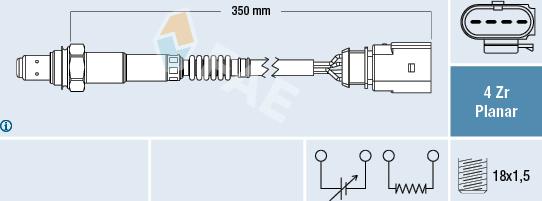 FAE 77626 - Lambda Sensor autospares.lv