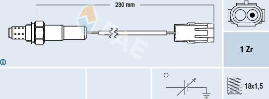 FAE 77103 - Lambda Sensor autospares.lv