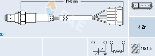 FAE 77130 - Lambda Sensor autospares.lv