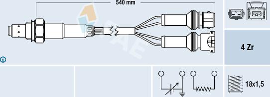 FAE 77123 - Lambda Sensor autospares.lv