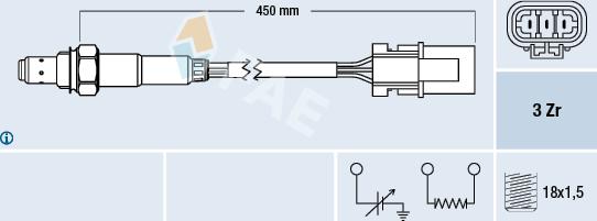 FAE 77122 - Lambda Sensor autospares.lv