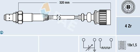 FAE 77172 - Lambda Sensor autospares.lv