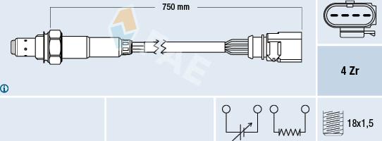 FAE 77399 - Lambda Sensor autospares.lv