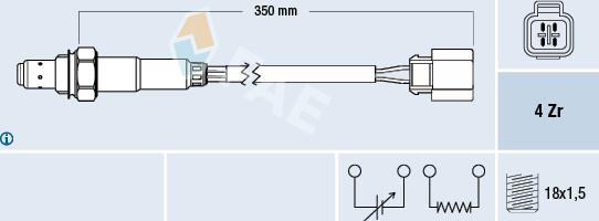 FAE 77349 - Lambda Sensor autospares.lv