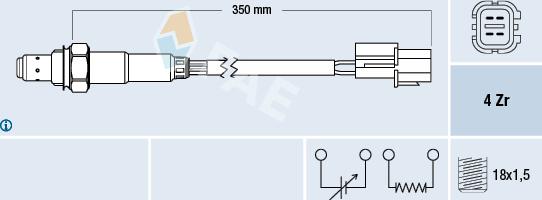 FAE 77343 - Lambda Sensor autospares.lv