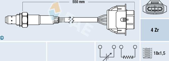 FAE 77342 - Lambda Sensor autospares.lv