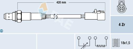 FAE 77305 - Lambda Sensor autospares.lv