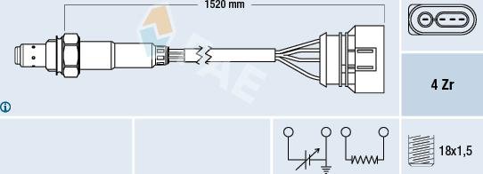 FAE 77301 - Lambda Sensor autospares.lv