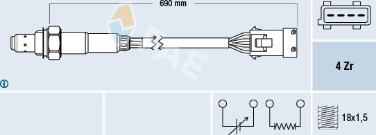 FAE 77382 - Lambda Sensor autospares.lv