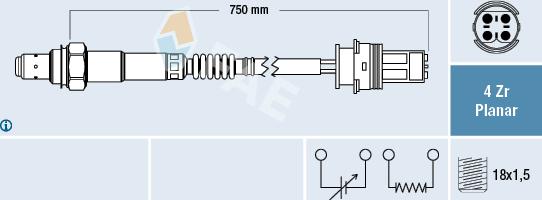 FAE 77334 - Lambda Sensor autospares.lv