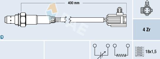 FAE 77325 - Lambda Sensor autospares.lv