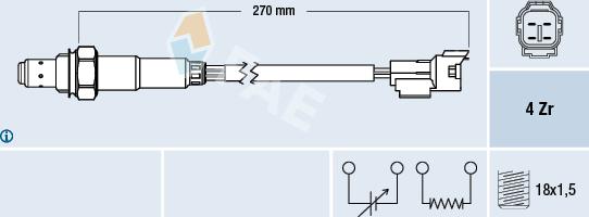 FAE 77296 - Lambda Sensor autospares.lv