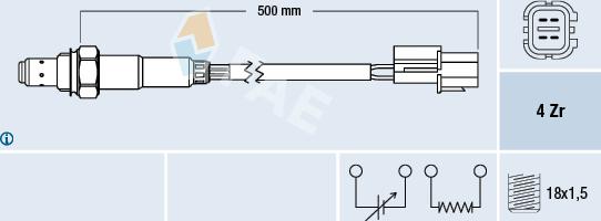 FAE 77292 - Lambda Sensor autospares.lv