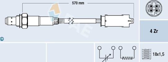 FAE 77266 - Lambda Sensor autospares.lv