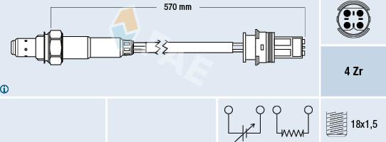 FAE 77268 - Lambda Sensor autospares.lv