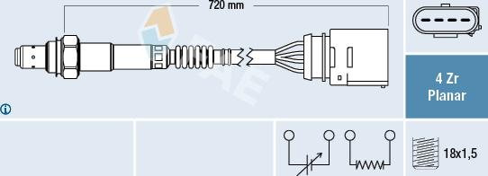 FAE 77204 - Lambda Sensor autospares.lv