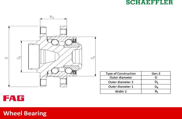 FAG 713 6213 20 - Wheel hub, bearing Kit autospares.lv