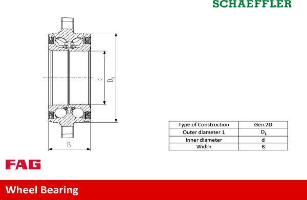 FAG 713 6197 40 - Wheel hub, bearing Kit autospares.lv